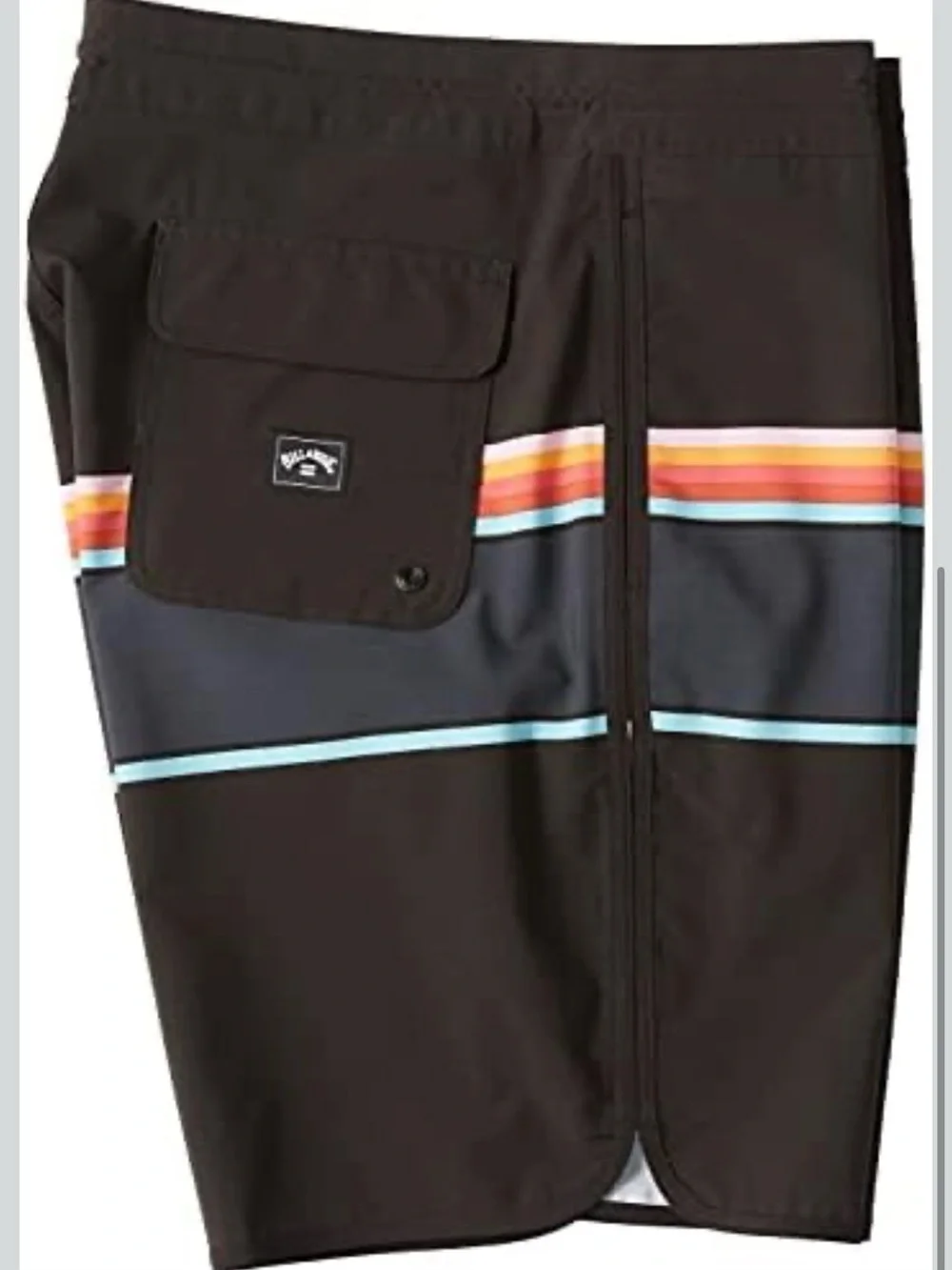 NWT Billabong 73 Spinner Lo Tide Mens Board Shorts Black Striped Size 34
